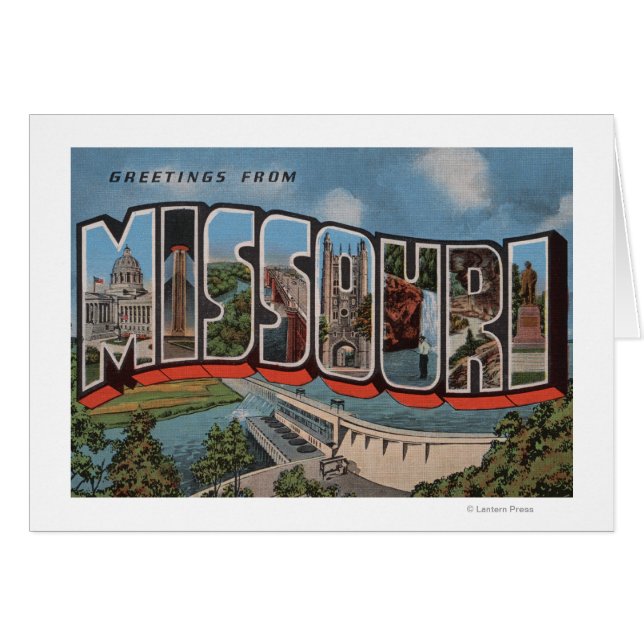 Missouri (Dam-Ansicht) - Große Letter-Szenen (Vorderseite (Horizontal))