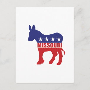 Missouri Demokrat Donkey Postkarte