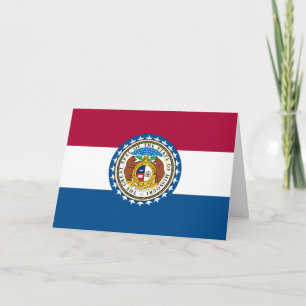 Missouri-Flagge & Emblem, Flagge von Missouri Karte