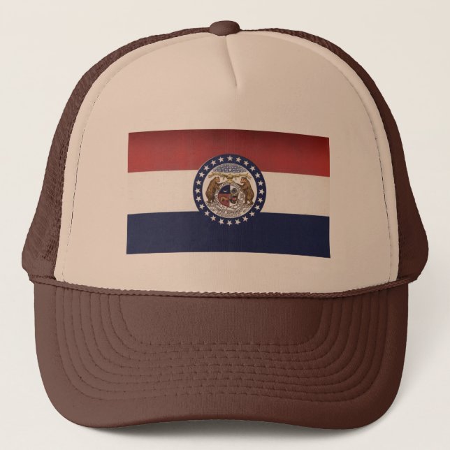 Missouri-Flaggen-Fernlastfahrer-Hut Truckerkappe (Vorderseite)