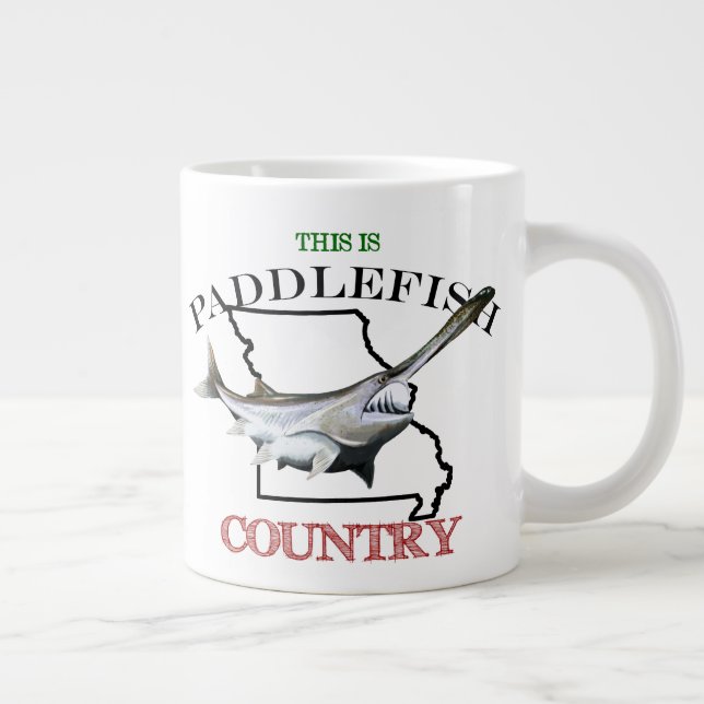 Missouri ist ein Paddlefischland Jumbo-Tasse (Rechts)