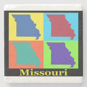 Missouri-Karte Steinuntersetzer