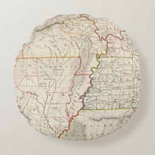 Missouri, Kranke, KY, Tenn, Ala, Fräulein, Arche Rundes Kissen