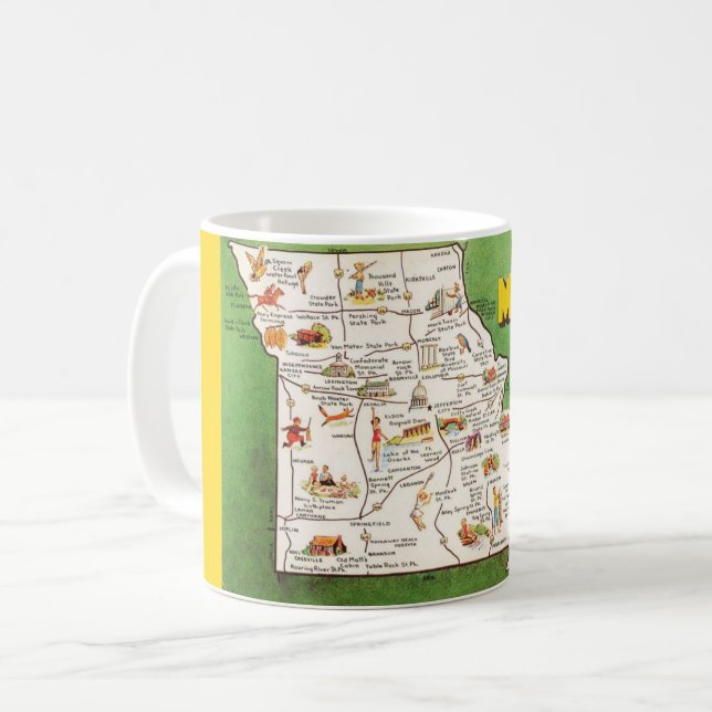 Missouri Map-Tasse Kaffeetasse (Vorderseite Links)