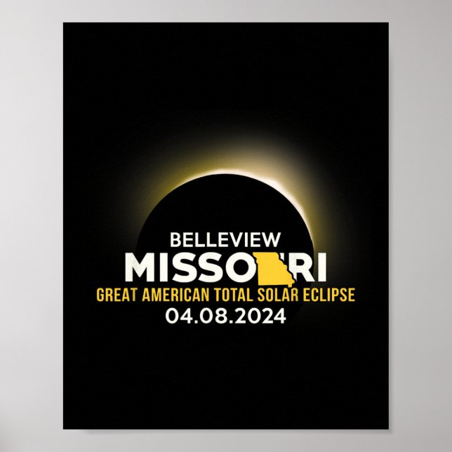 Missouri Mo Totale Sonnenfinsternis 2024  Poster (Vorne)