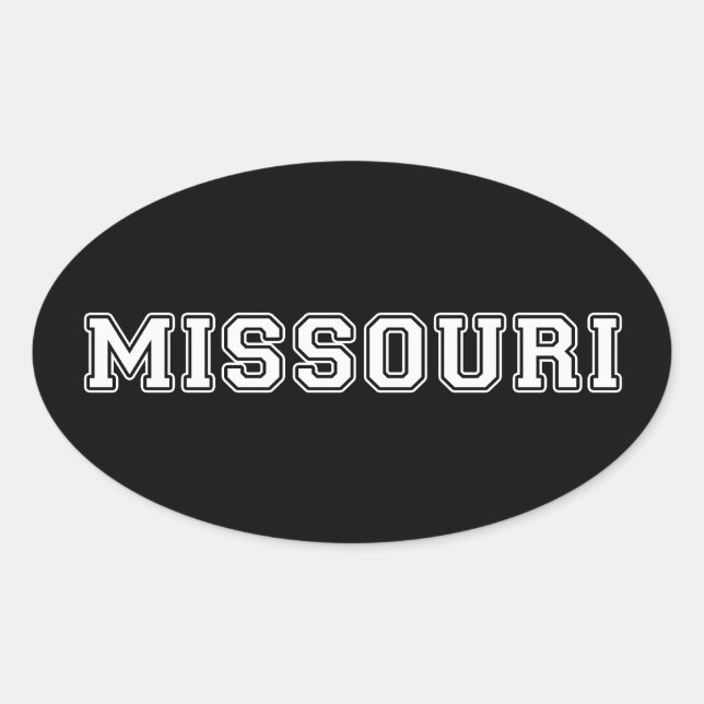 Missouri Ovaler Aufkleber (Vorderseite)