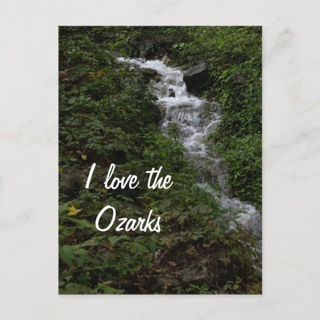 Missouri Ozark Waterfall Postkarte (Vorderseite)