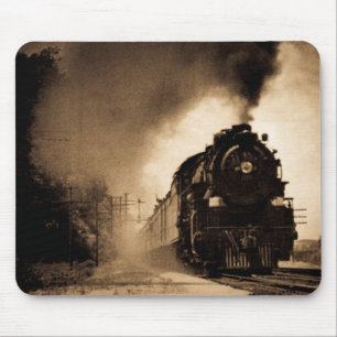 Missouri Pacific Dampf-Personenverkehr Sepia Mousepad