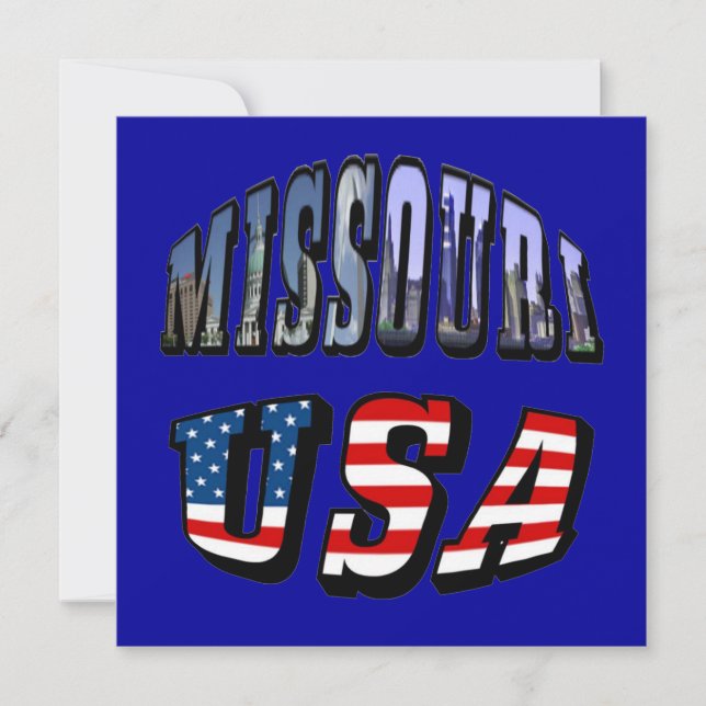 Missouri Picture and USA Text Einladung (Vorderseite)