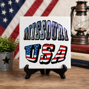 Missouri Picture and USA Text Fliese
