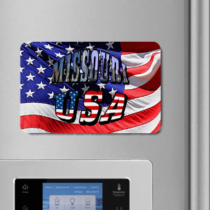 Missouri Picture and USA Text Magnet