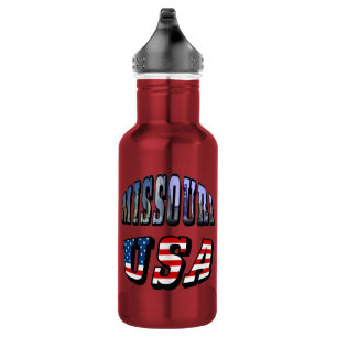 Missouri Picture and USA Text Trinkflasche