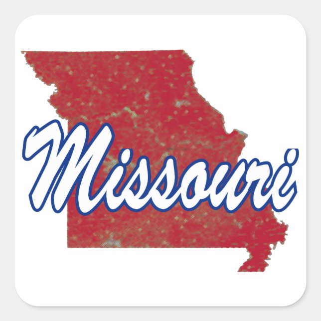Missouri Quadratischer Aufkleber (Vorderseite)