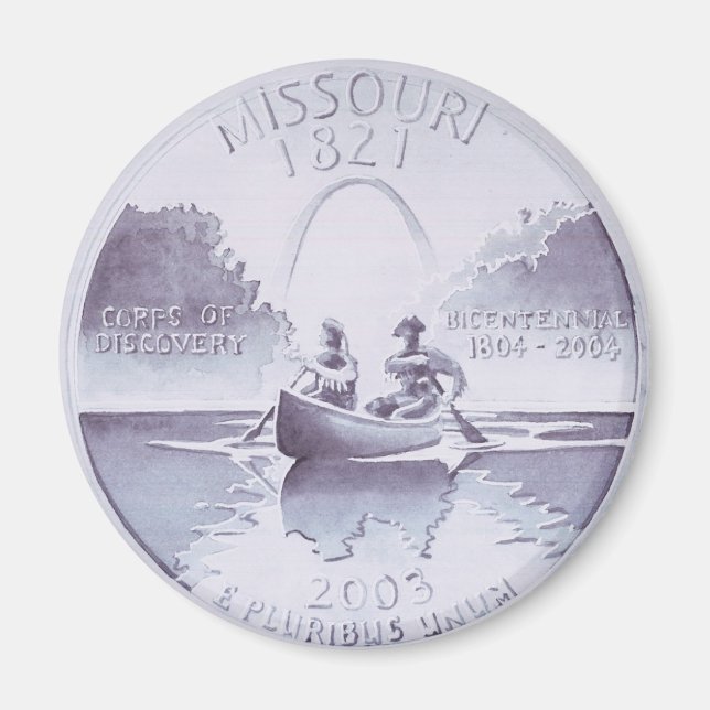 Missouri Quarter Original Artwork Magnet (Vorne)