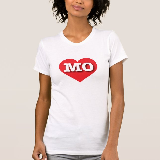 Missouri Red Heart - I Liebe MO T-Shirt (Vorderseite)