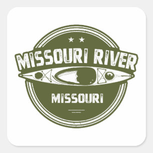 Missouri River Missouri Quadratischer Aufkleber