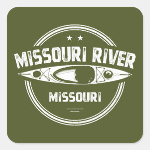 Missouri River Missouri Quadratischer Aufkleber