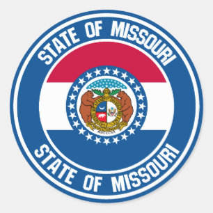 Missouri Round Emblem Runder Aufkleber