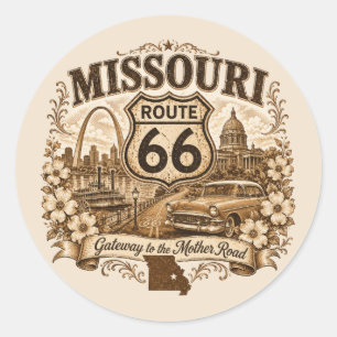Missouri Route 66 Gateway Road Aufkleber