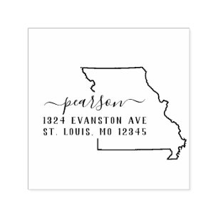 Missouri-Rücksendeadresse-Briefmarke Selbst-Mit Permastempel