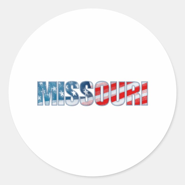 Missouri Runder Aufkleber (Vorderseite)