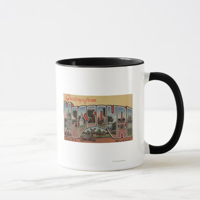 Missouri (Seeins Glaube') - Großer Brief Tasse (Rechts)