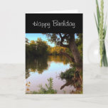 Missouri Shoal Creek at Dusk Birthday for Men Karte<br><div class="desc">Here is the perfect birthday card for that special guy that loves natur or fishing. This card was designed from a photograph I took of Shoal Creek at Wildcat Park in SW Joplin,  Missouri. The card has an inside greeting,  you may change to your own text.</div>