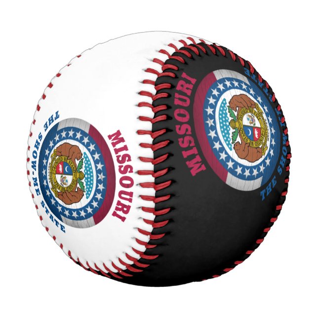 MISSOURI SHOW-ME-STAAT FLAG BASEBALL (Schrägansicht)