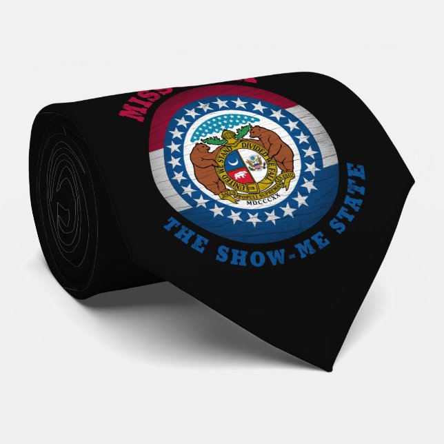 MISSOURI SHOW-ME-STAAT FLAG KRAWATTE (Gerollt)