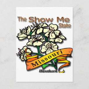 Missouri Show Me Staat Hawthorn Postkarte