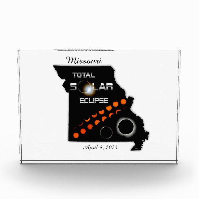 Missouri Solar Eclipse Foto Block (Vorderseite)