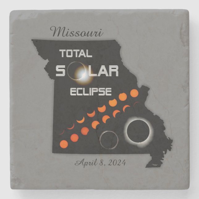 Missouri Solar Eclipse Stone Untersetzer (Vorderseite)