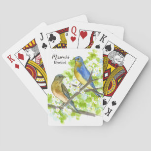 Missouri Souvenir Game Bluebirds Hawthorn Tree Spielkarten