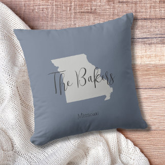 Missouri Staat Family Name Throw Pillow Kissen