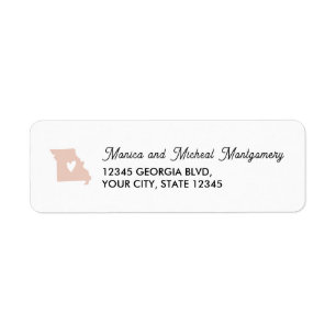 MISSOURI Staat Karte mit Herz - JEDE FARBE