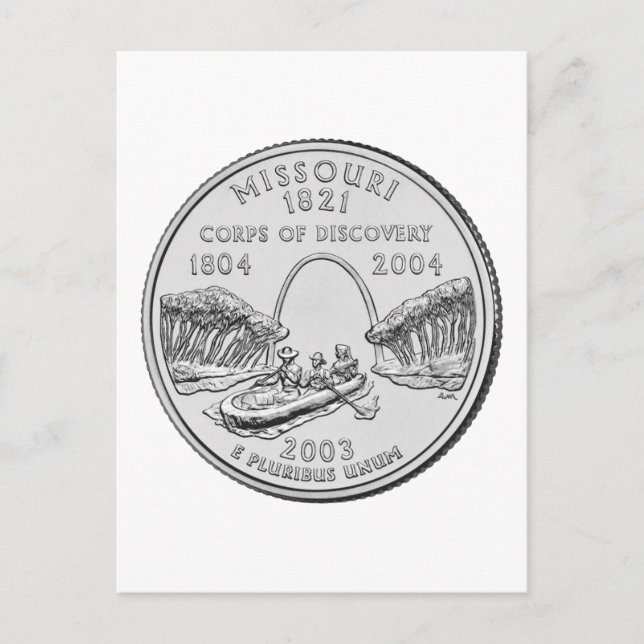 Missouri Staat Quarter Postkarte (Vorderseite)