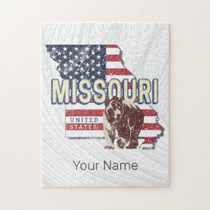 Missouri Staat United Staaten Retro Map Vintag USA