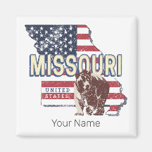 Missouri Staat United Staaten Retro Map Vintag USA
