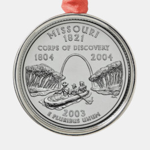 Missouri-Staatsvierteldollar Silbernes Ornament