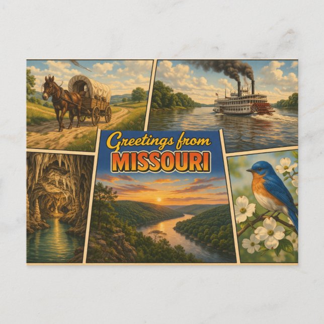 Missouri State Postkarte (Vorderseite)