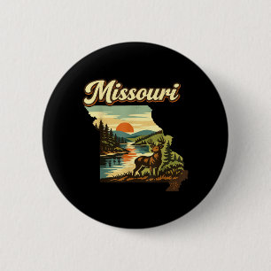 Missouri State Sonnenuntergang Hirsch Fluss Ozark Button