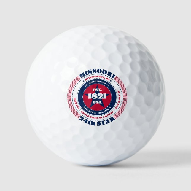 Missouri Statehood Patriotic Geschenk Golf Balls Golfball (Vorderseite)