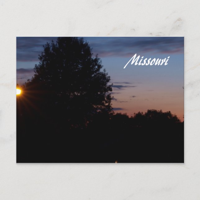 Missouri Sunset Postkarte (Vorderseite)