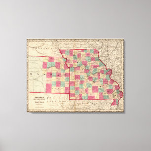 Missouri und Kansas Leinwanddruck