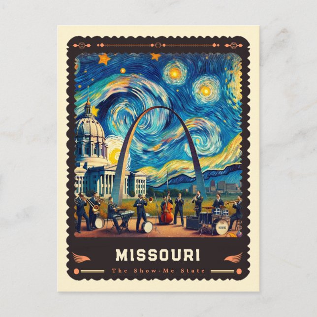 Missouri | Vincent Van Gogh Inspiriert Postkarte (Vorderseite)