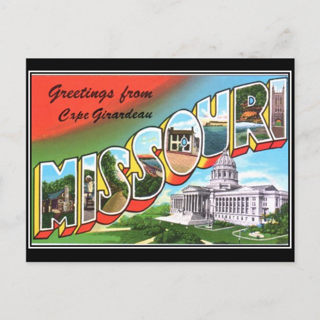 Missouri Vintage Postkarte (Vorderseite)