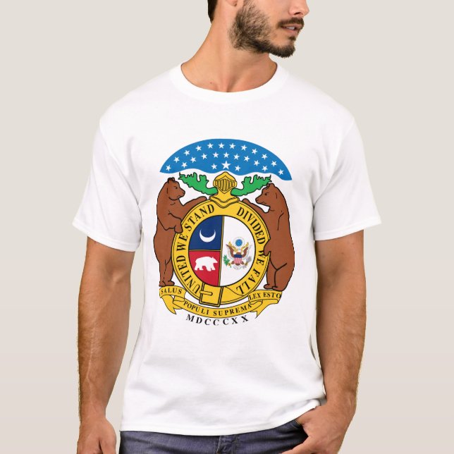 Missouri-Wappen, amerikanischer T - Shirt (Vorderseite)