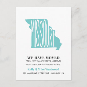 MISSOURI Wir haben neue Adresse Neue Zuhause versc Postkarte