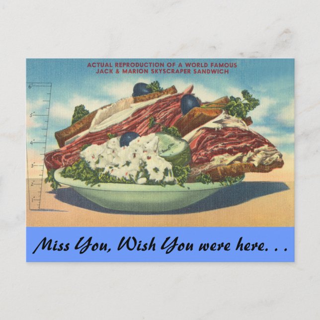 Missouri, Wolkenkratzer Sandwich Postkarte (Vorderseite)