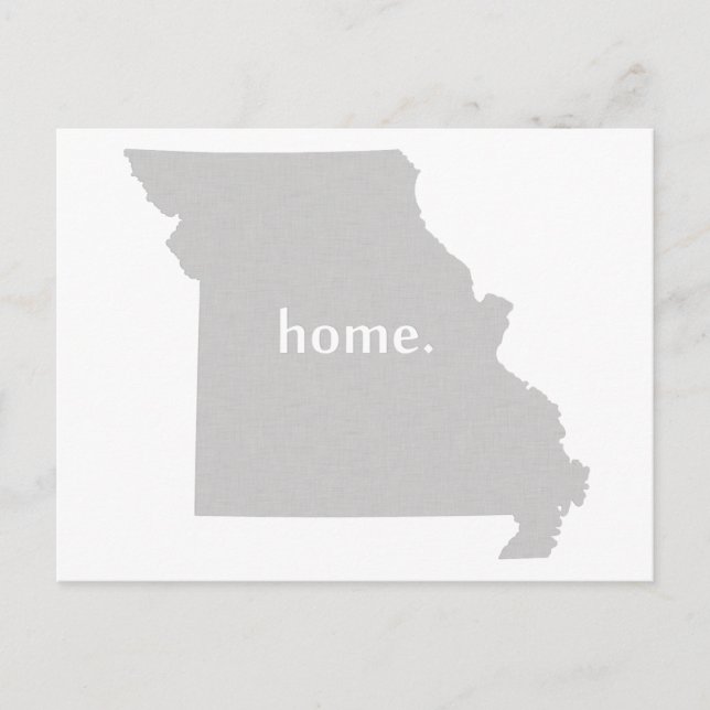 Missouri Zuhause Silhouette Staat-Karte Postkarte (Vorderseite)